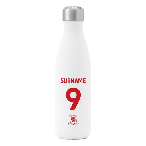 Middlesbrough FC Back of Shirt Insulated Water Bottle - White