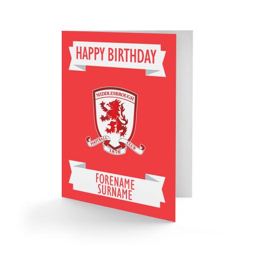Middlesbrough FC Crest Birthday Card